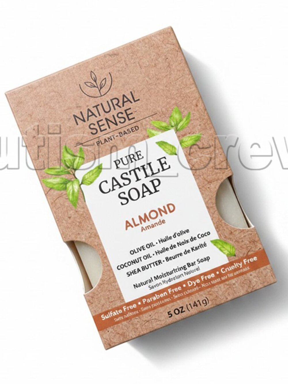 3/$12 💥🆕 Natural Sense Pure Castile 5 oz Soap Bar | Almond Scent | 1400